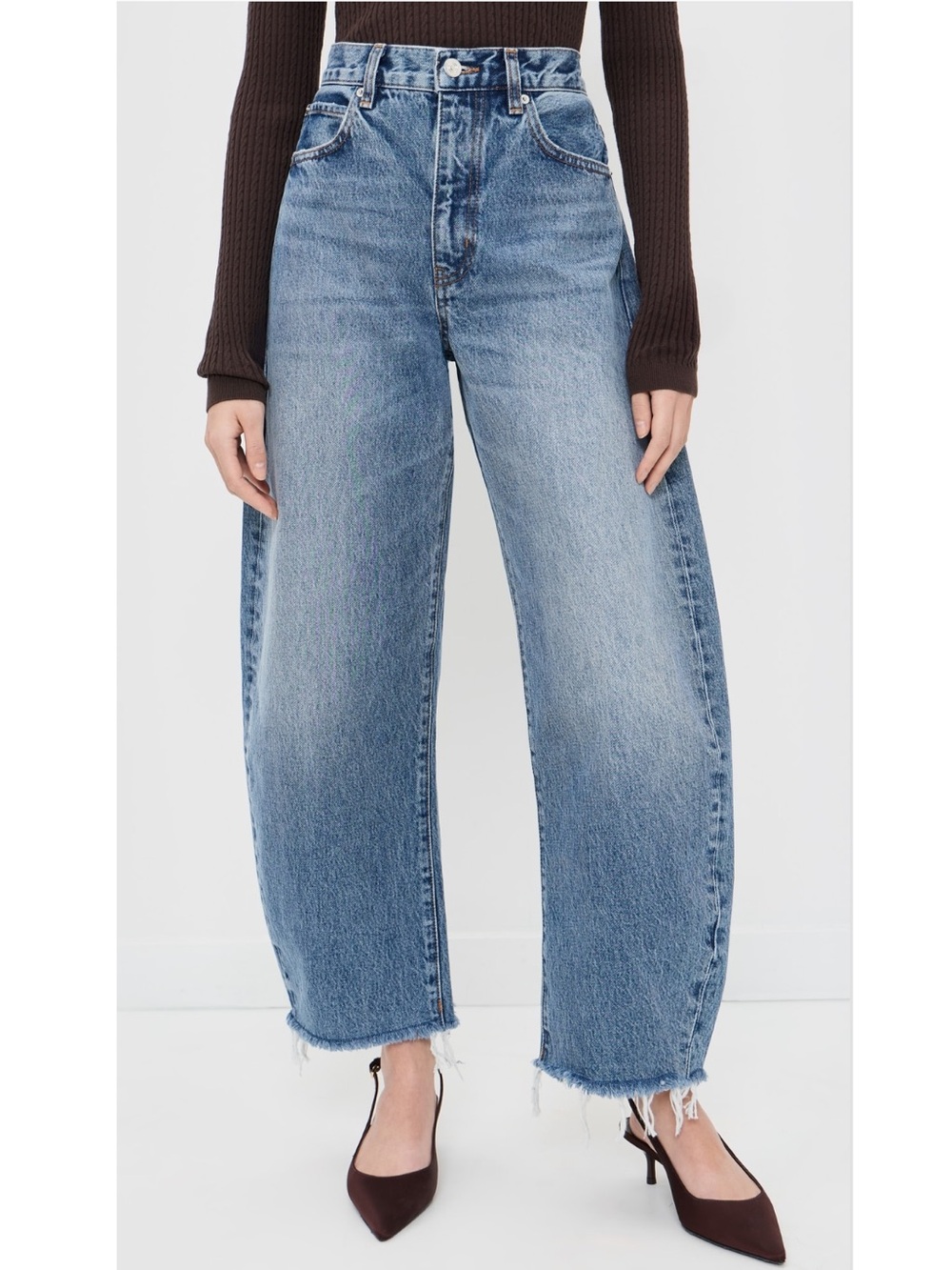 Frame The Bubble Crop Jeans Size 28 NWT Rapture Raw Fray